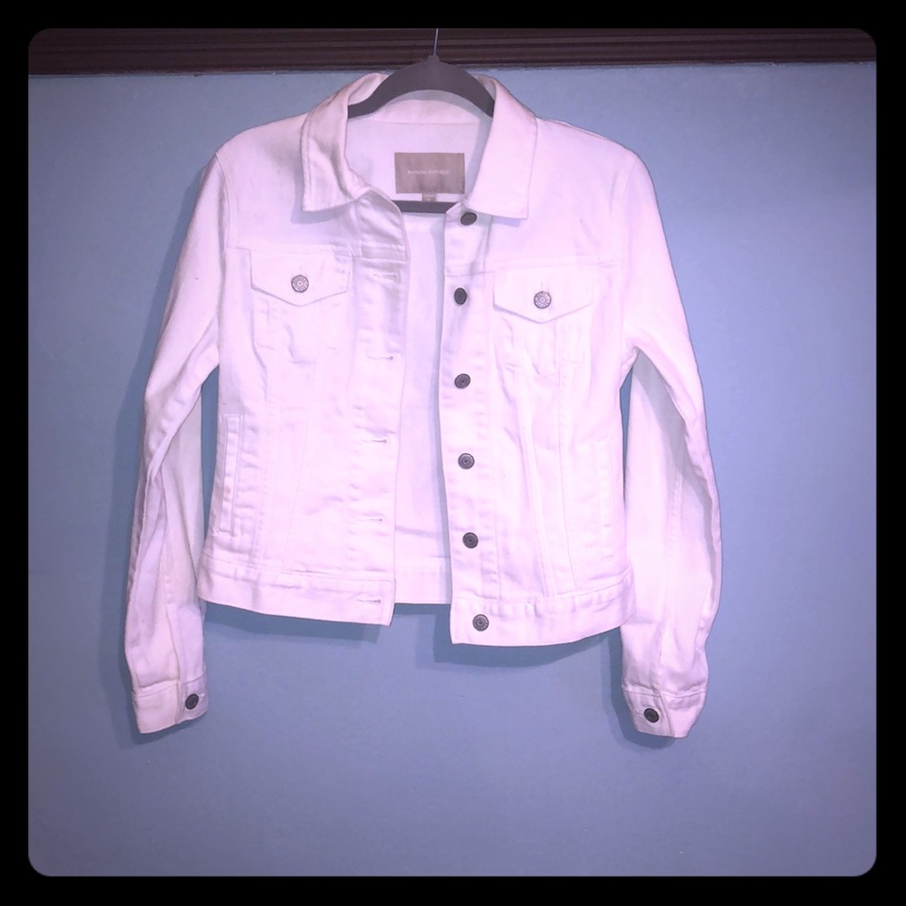 Banana Republic White Jean Jacket